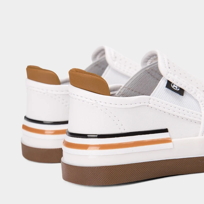 Slip On Bebê Molekinho Calce Fácil Perfuros Branco