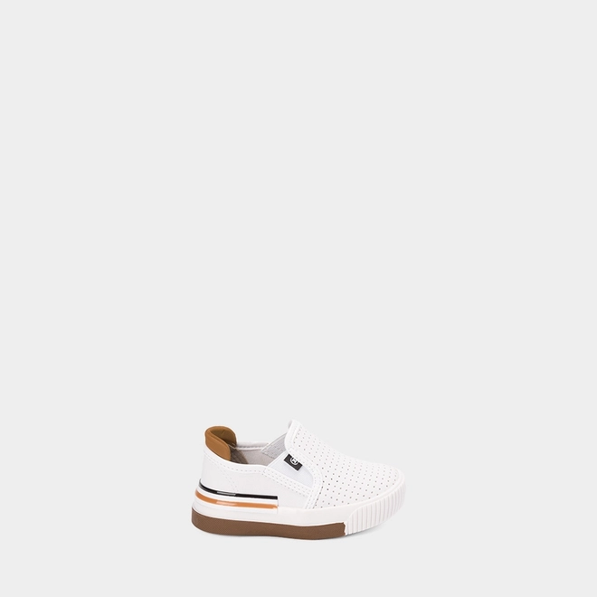 Slip On Bebê Molekinho Calce Fácil Perfuros Branco