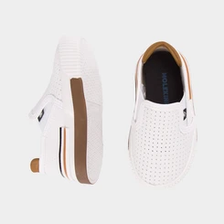 Slip On Bebê Molekinho Calce Fácil Perfuros Branco
