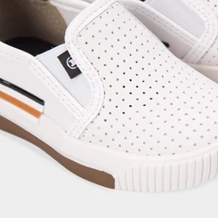 Slip On Bebê Molekinho Calce Fácil Perfuros Branco