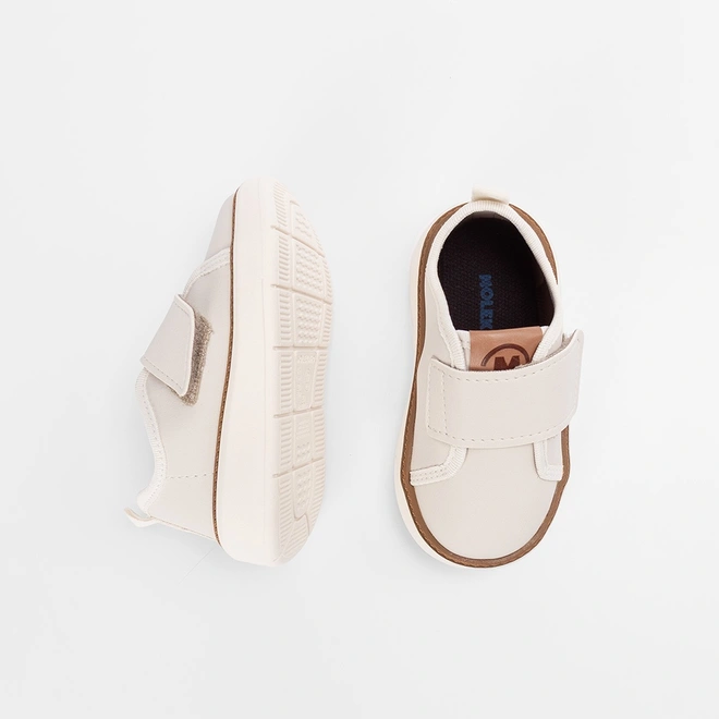Tênis Casual Bebê Molekinho Básico Off-White
