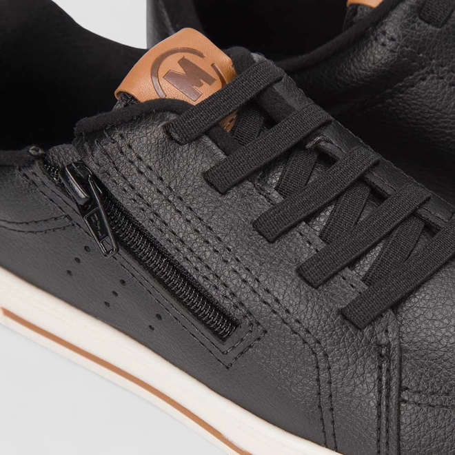 Tênis Casual Infantil Molekinho Zíper Preto