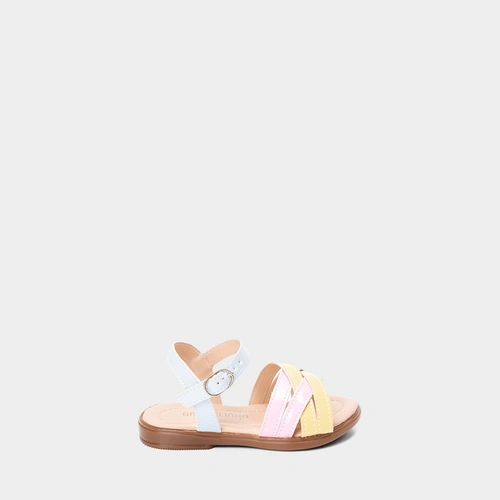 Sandália Bebê Gabrielinha Tiras Cruzadas Multicolor