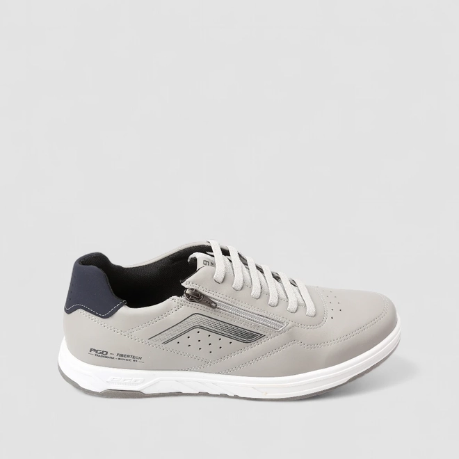 Tênis Casual Masculino Pegada Fibertech Original Elástico Cinza