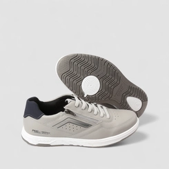 Tênis Casual Masculino Pegada Fibertech Original Elástico Cinza