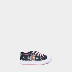 Tênis Casual Infantil Gabrielinha Capivara Floral Azul & Rosa