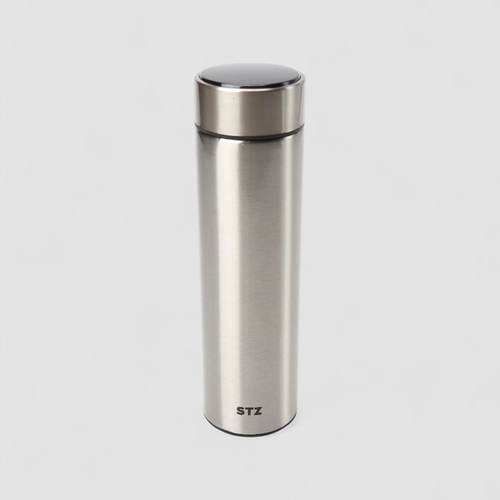 Garrafa Stz Inox 500ml Com Medidor de Temperatura Prata