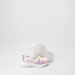 Tênis Casual Infantil Gabrielinha Recortes Metalizado Branco