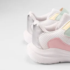 Tênis Casual Infantil Gabrielinha Recortes Metalizado Branco