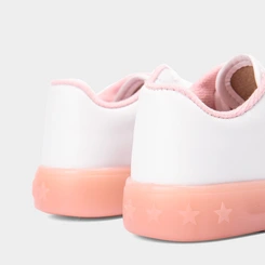 Tênis Casual Bebê  Molekinha Led Branco e Rosa