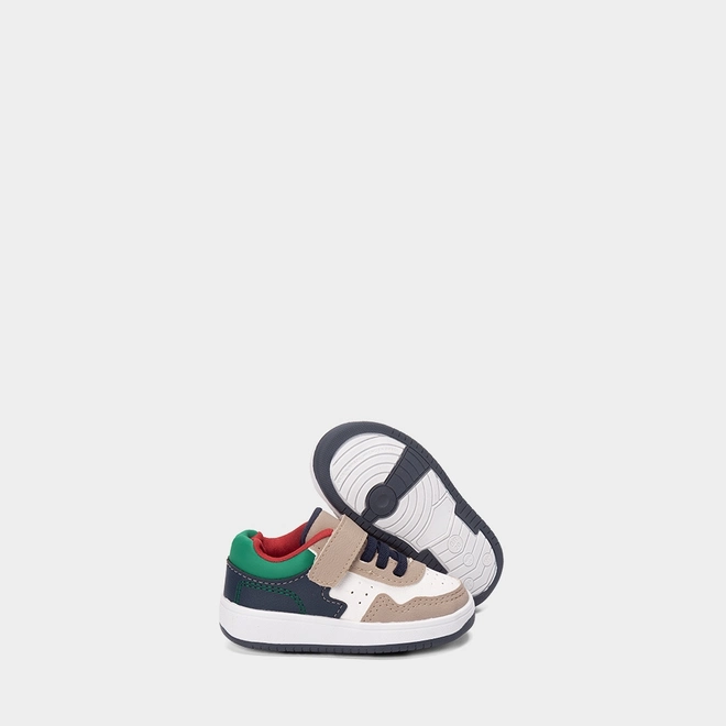 Tênis Casual Bebê Vertus Tira Contato Multicolor