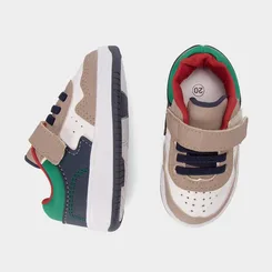 Tênis Casual Bebê Vertus Tira Contato Multicolor