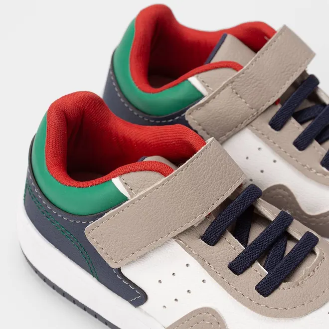 Tênis Casual Infantil Vertus Tira Contato Multicolor