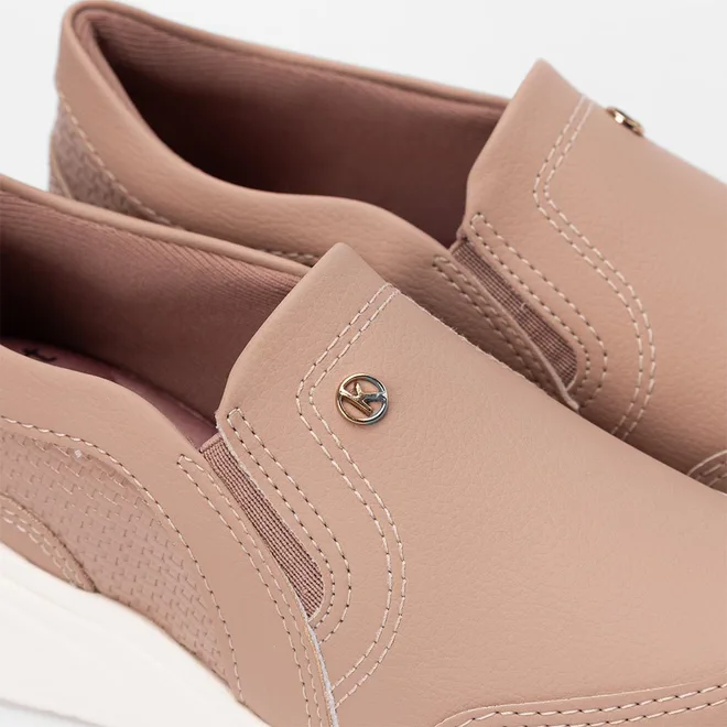 Tênis Casual Feminino Kolosh Anabela Bege