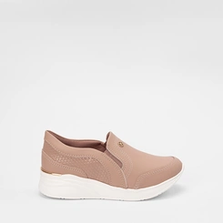 Tênis Casual Feminino Kolosh Anabela Bege