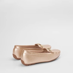Mocassim Feminino Modare Ultraconforto Detalhe Bridão Ouro