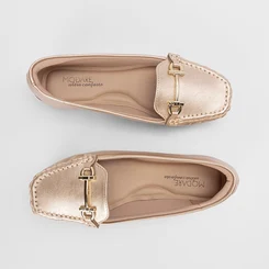 Mocassim Feminino Modare Ultraconforto Detalhe Bridão Ouro