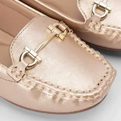 Mocassim Feminino Modare Ultraconforto Detalhe Bridão Ouro