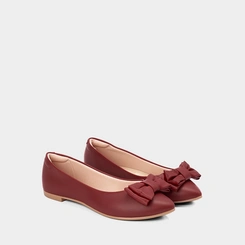 Sapatilha Feminina Moleca Detalhe Duplo Laço Vermelho