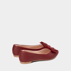 Sapatilha Feminina Moleca Detalhe Duplo Laço Vermelho