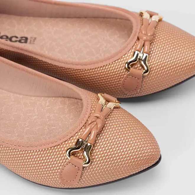 Sapatilha Feminina Moleca Detalhe Bridão Nude