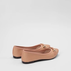Sapatilha Feminina Moleca Detalhe Bridão Nude