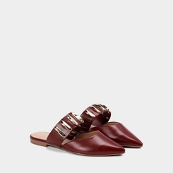Mule Feminino Gabriela Detalhes Bold Vinho