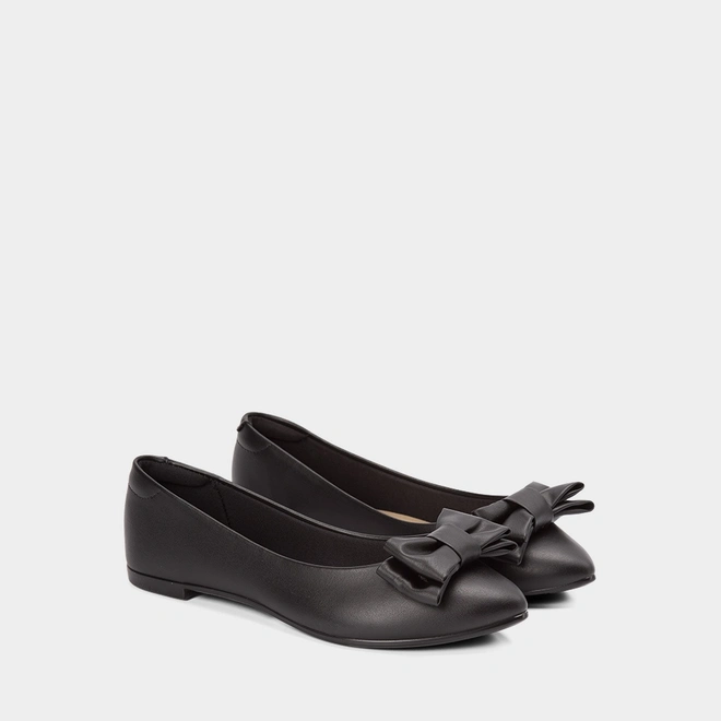 Sapatilha Feminina Moleca Detalhe Duplo Laço Preto