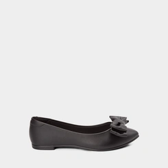 Sapatilha Feminina Moleca Detalhe Duplo Laço Preto