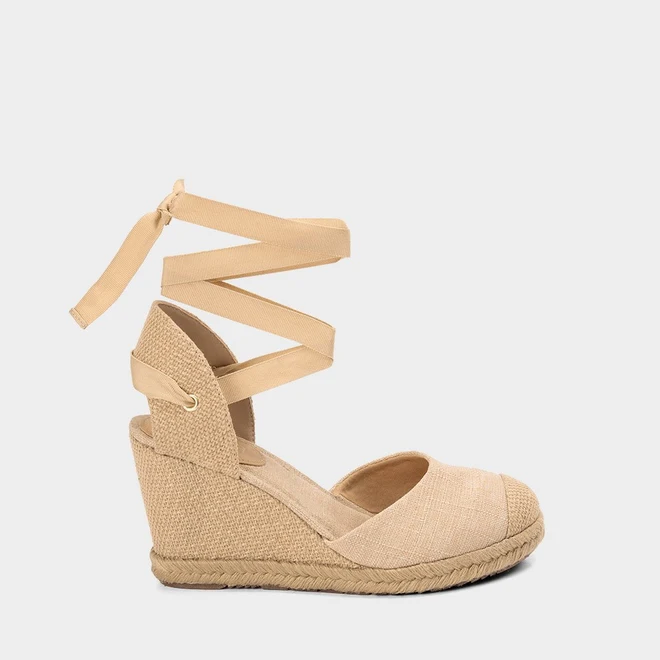 Sandália Espadrille Feminino Gabriela Ráfia Bege