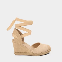 Sandália Espadrille Feminino Gabriela Ráfia Bege