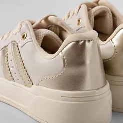 Tênis Casual Infantil Gabrielinha Detalhe Recorte Metalizado Off White