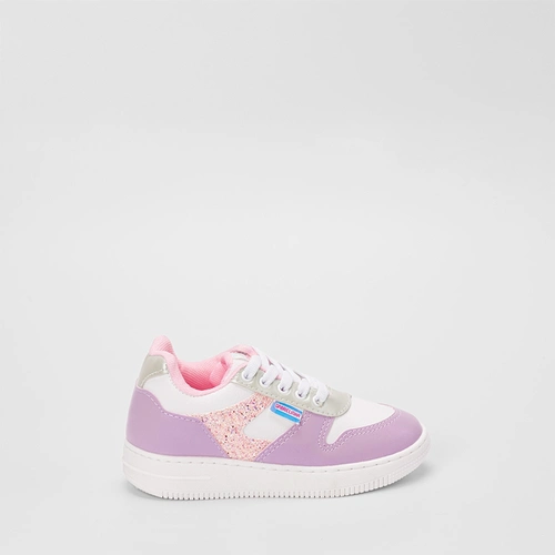 Tênis Casual Infantil Gabrielinha Recortes Glitter Branco
