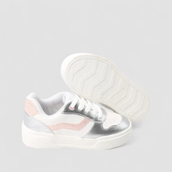 Tênis Casual Infantil Gabrielinha Metalizado Glitter Branco