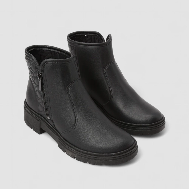Ankle Boot Feminina Dakota Pespontos Preta