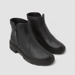 Ankle Boot Feminina Dakota Pespontos Preta