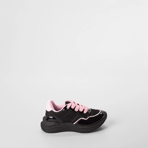 Tênis Casual Infantil Gabrielinha Recorte Verniz Preto