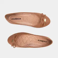 Sapatilha Feminina Moleca Matelassê Detalhe Laço Caramelo