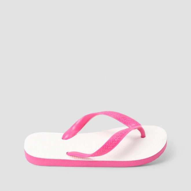 Chinelo Feminino Havaianas Original Rosa & Branco