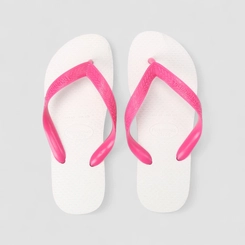 Chinelo Feminino Havaianas Original Rosa & Branco