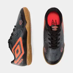 Chuteira Infantil Umbro Orbit Society Preto & Laranja