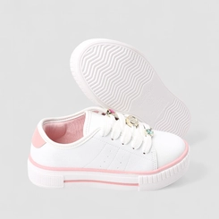 Tênis Casual Infantil Molekinha Pingentes Pedrarias Color & Smile Branco