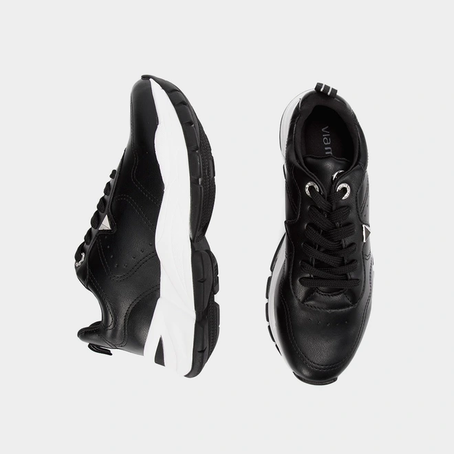 Tênis Via Marte Chunky Detalhe Aplicação Preto