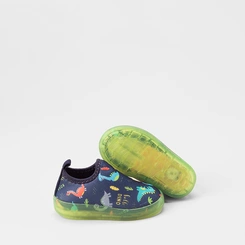 Slip On Bebê Vertus Dinossauro Led Marinho