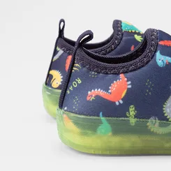 Slip On Bebê Vertus Dinossauro Led Marinho