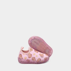 Slip On Bebê Gabrielinha Calce Fácil Capivara Com Led Rosa