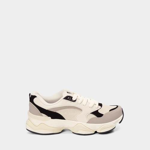 Tênis Chunky Masculino Logus Sneaker Stride Off White & Cinza