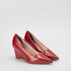 Scarpin Feminina Gabriela Salto Médio Anabela Vermelho