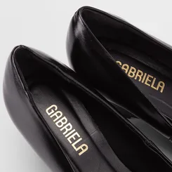 Scarpin Feminina Gabriela Salto Médio Anabela Preto