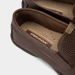 Mocassim Masculino Pegada Confort Original Couro Marrom